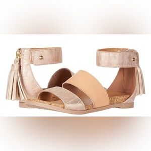 UGG Marabel Metallic Flat Sandals- Rose Gold/Tan, Women’s Size 6